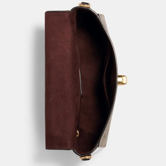 New) Satchel In Blocked Signature Canvas - Picture 4 of 4